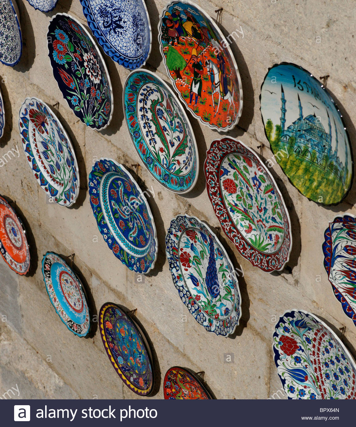 Turkish Ceramic Plates Stock Photos & Turkish Ceramic Plates Stock