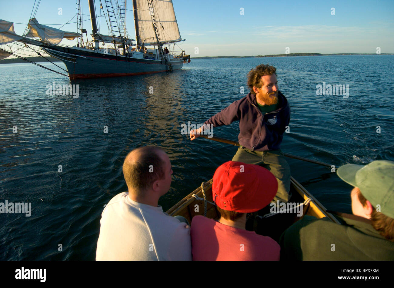 Camden, Maine. Schooner Lewis French sailing vacation Stock Photo Alamy