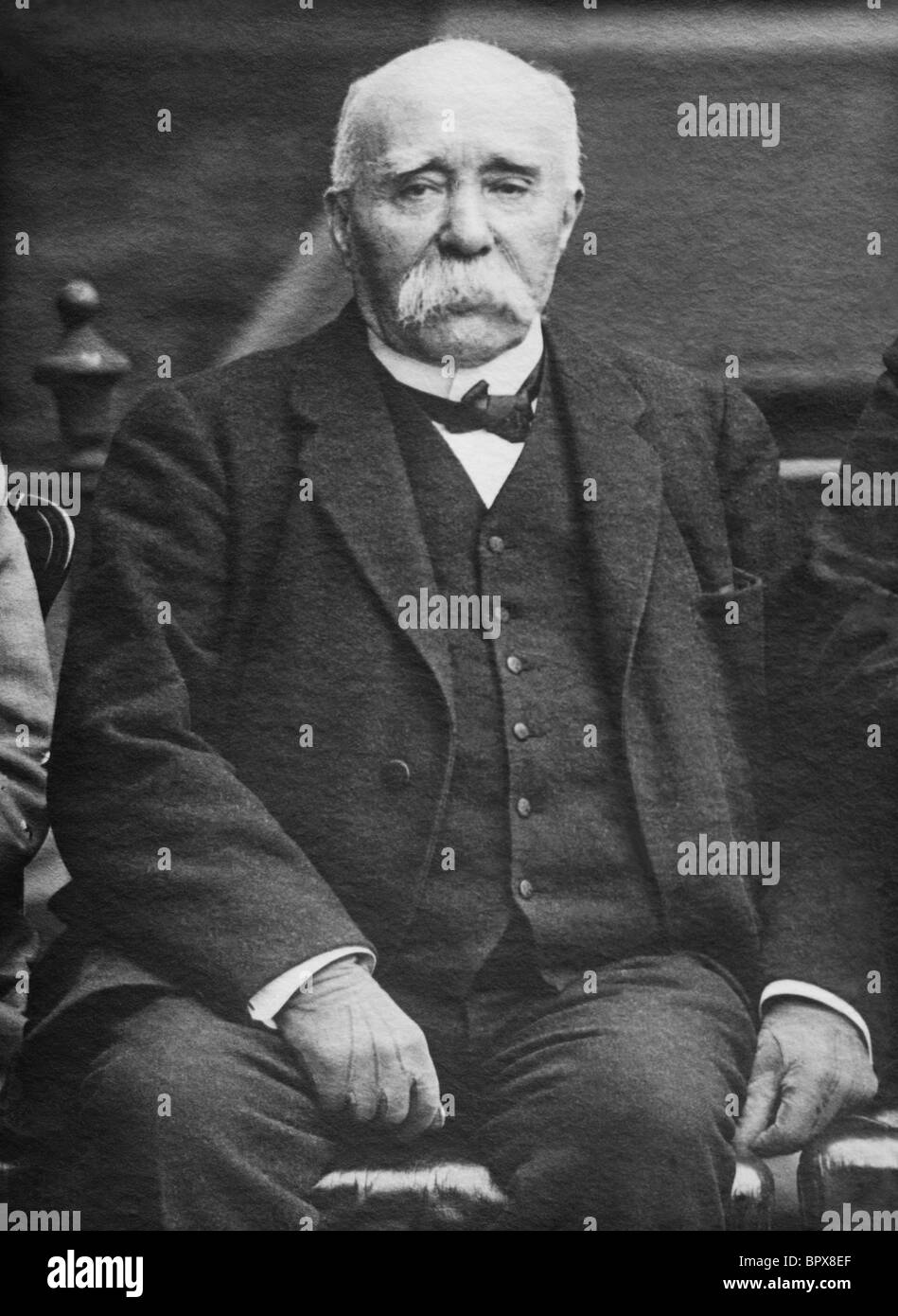 Portrait photo c1918 of French statesman Georges Clemenceau (1841 - 1929) - Prime Minister of France 1906 - 1909 + 1917 - 1920. Stock Photo