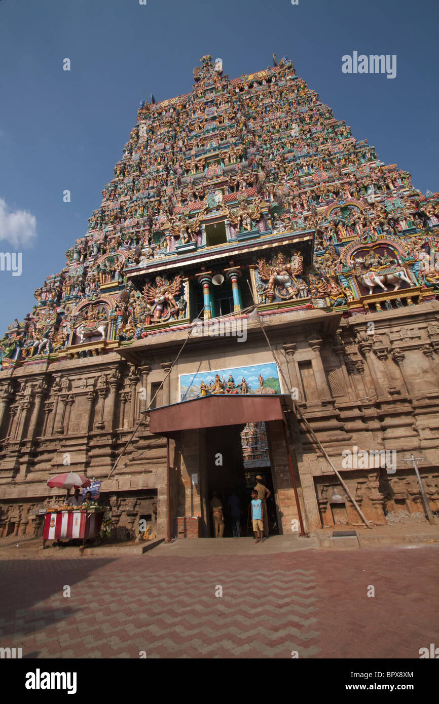 sri meenakshi temple gate Stock Photo