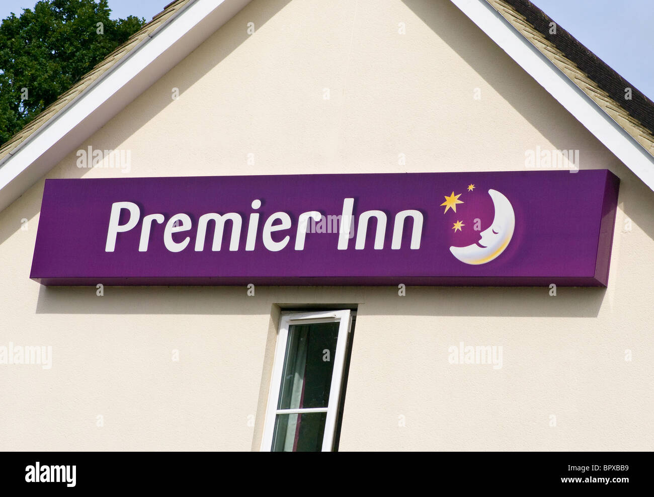 Premier Inn Sign Stock Photo