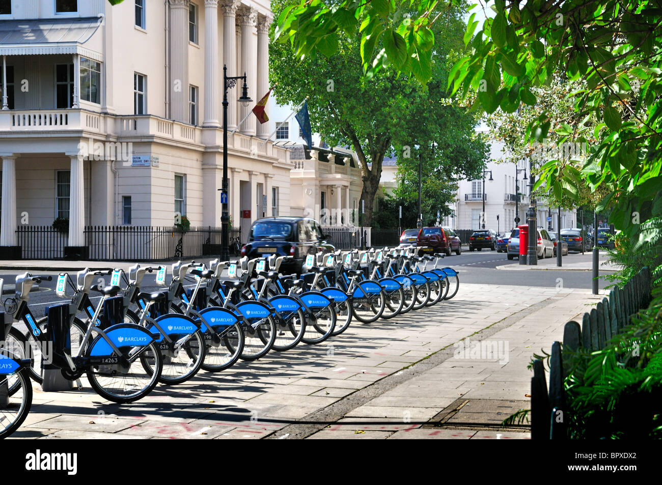 Transport for London cycle hire scheme Stock Photo