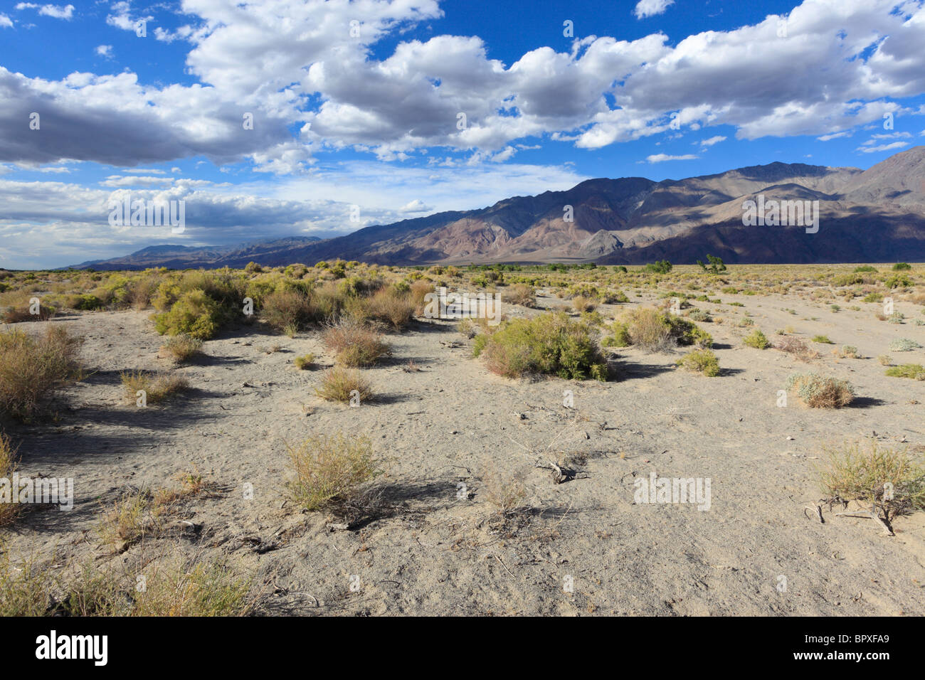 View of Owens Valley in eastern California Stock Photo