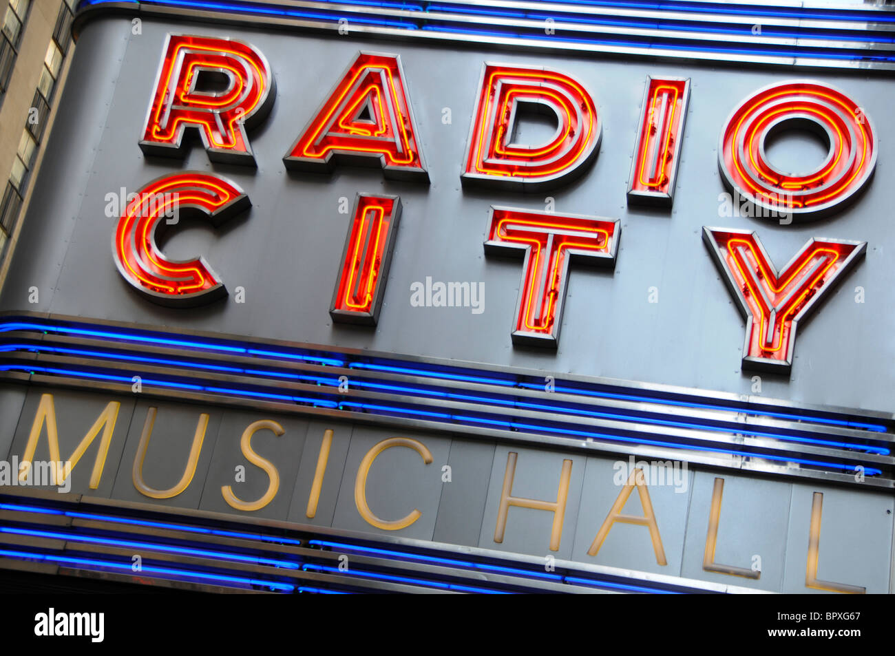 Sign - Radio City Music Hall Stock Photo