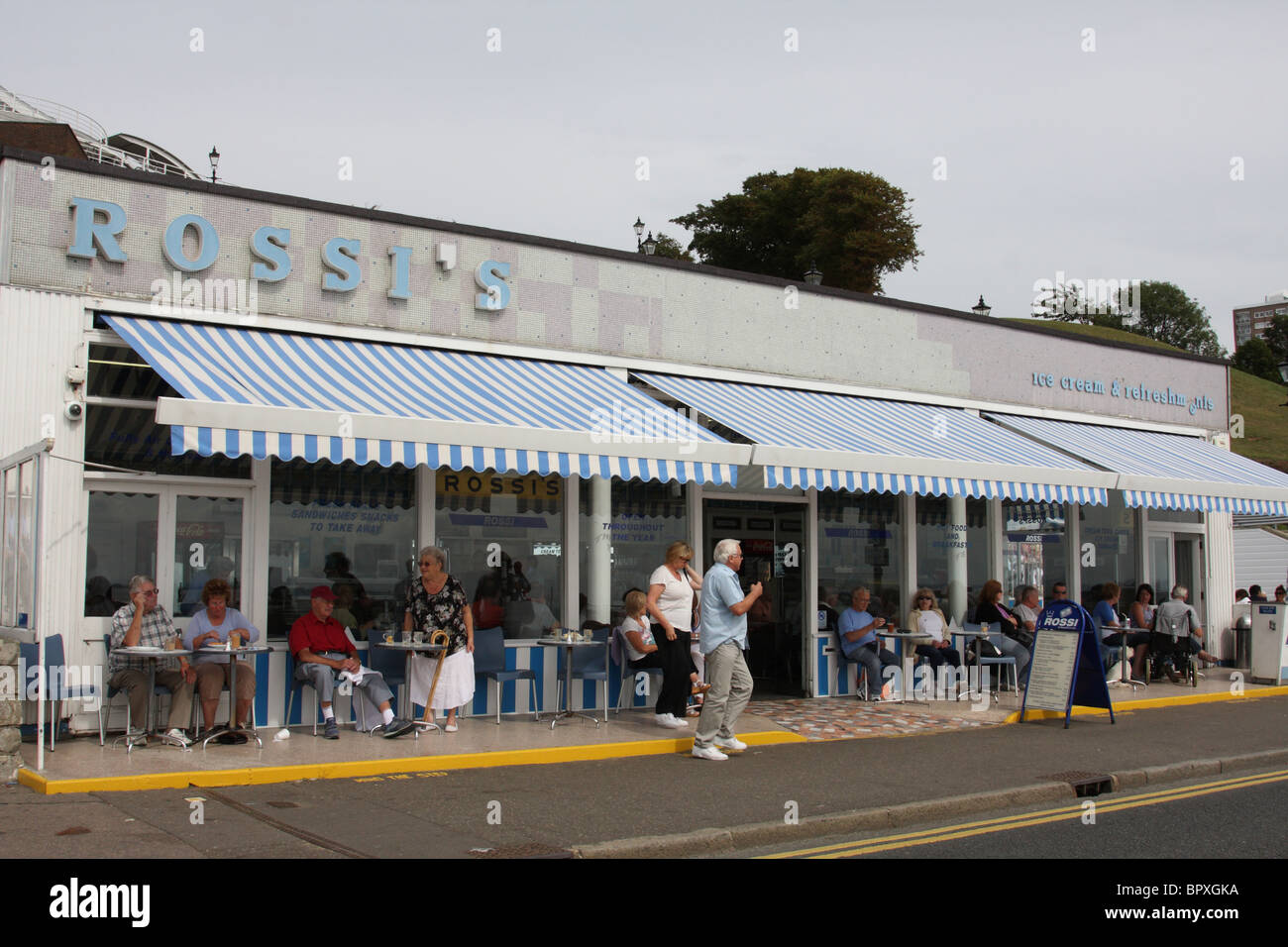 Rossi's ice cream parlour in Southend-on-Sea. Stock Photo