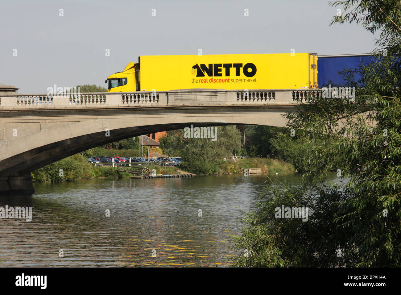 A Netto supermarket delivery truck in the U.K. Stock Photo