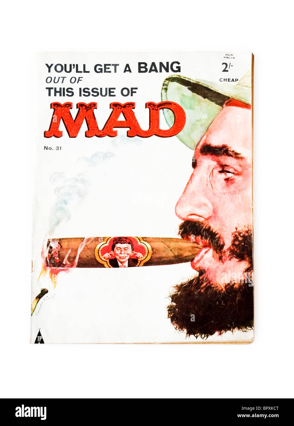 Front cover design of MAD, American humour magazine, illustration by Alfred Newman Stock Photo