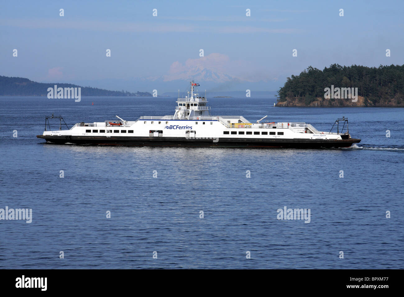 The BC Ferries' Skeena Queen transits through Swartz Bay on its way to