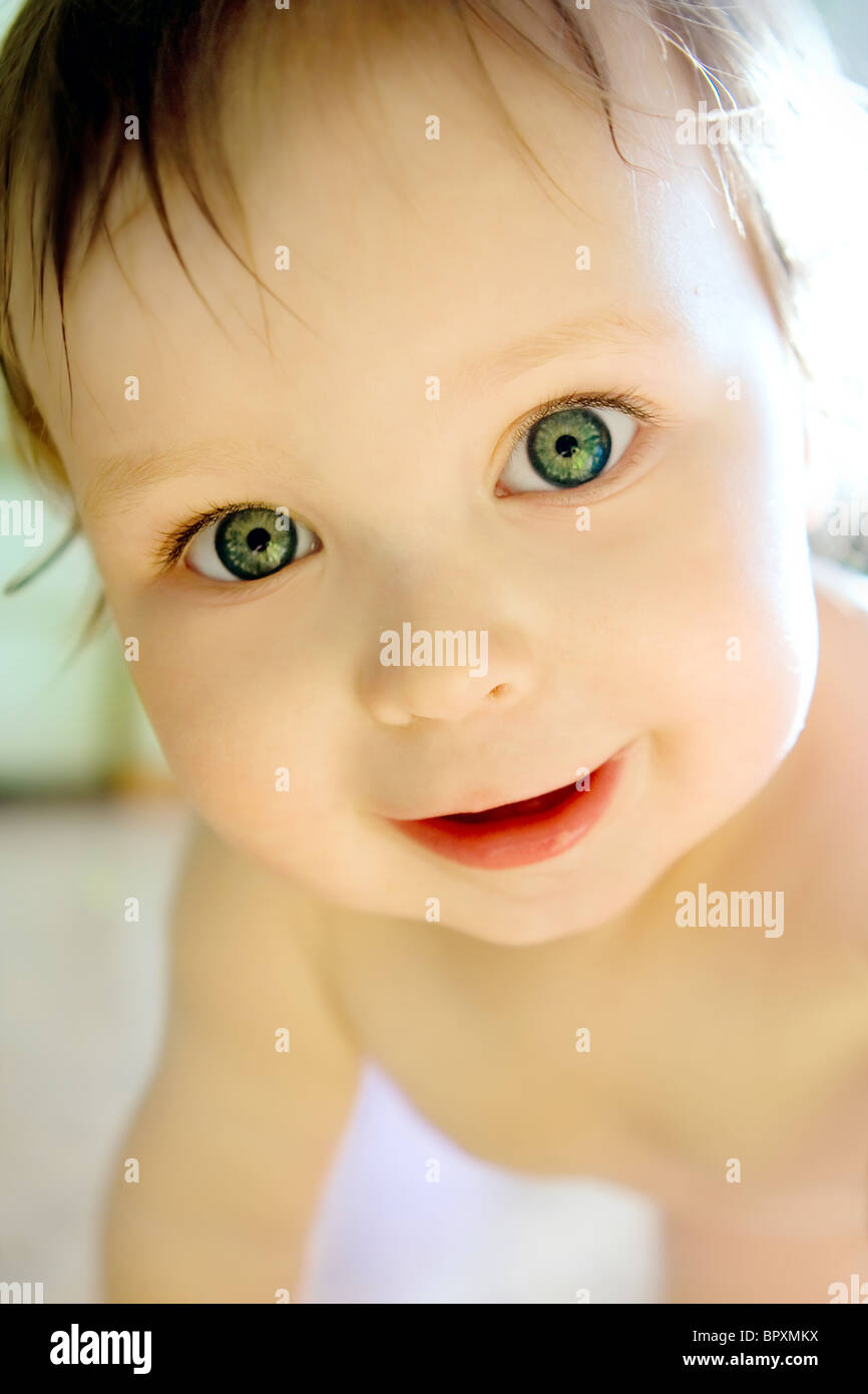 beautiful baby with green eyes Stock Photo - Alamy