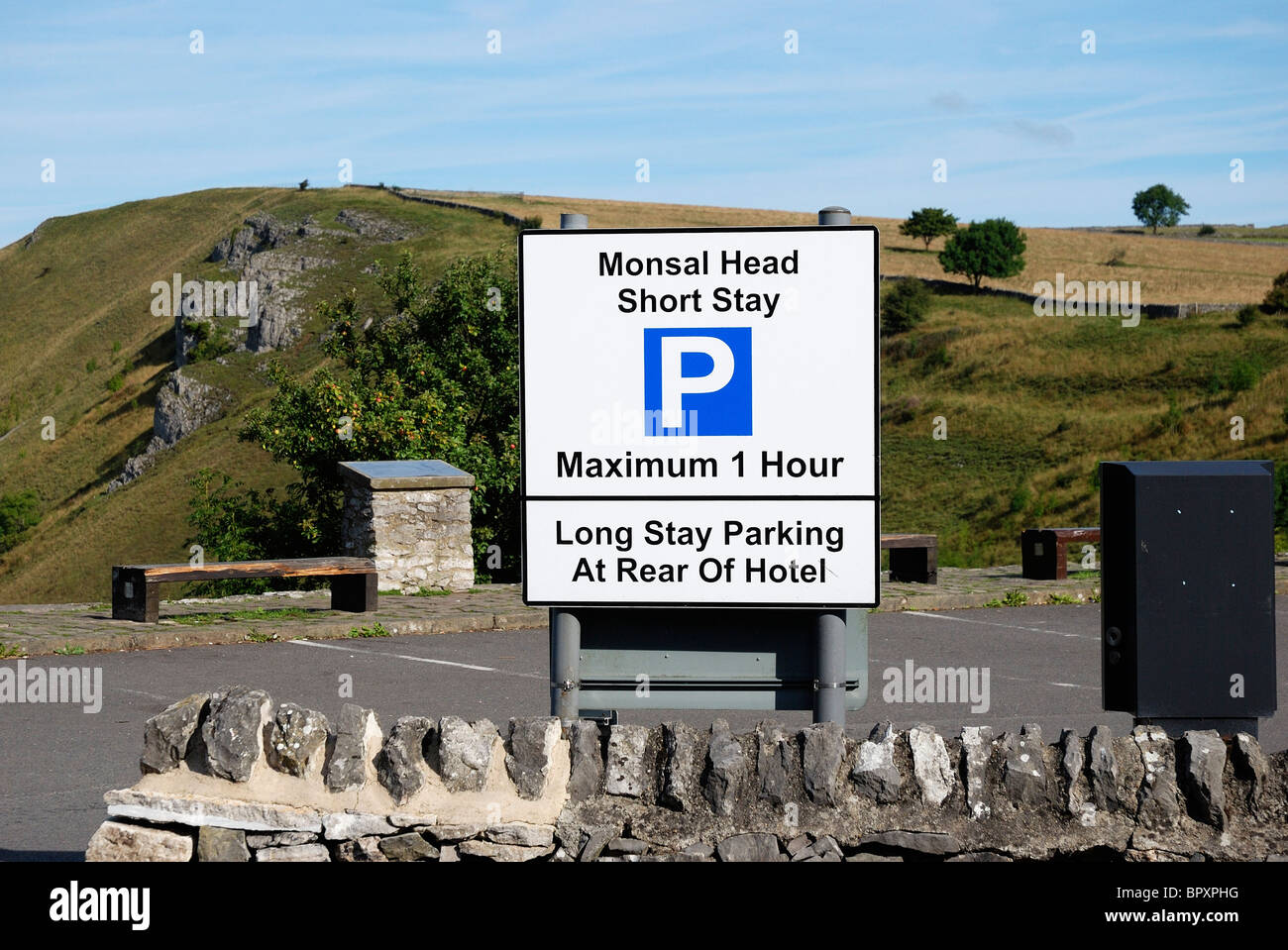 Monsal head car park Derbyshire england UK Stock Photo Alamy