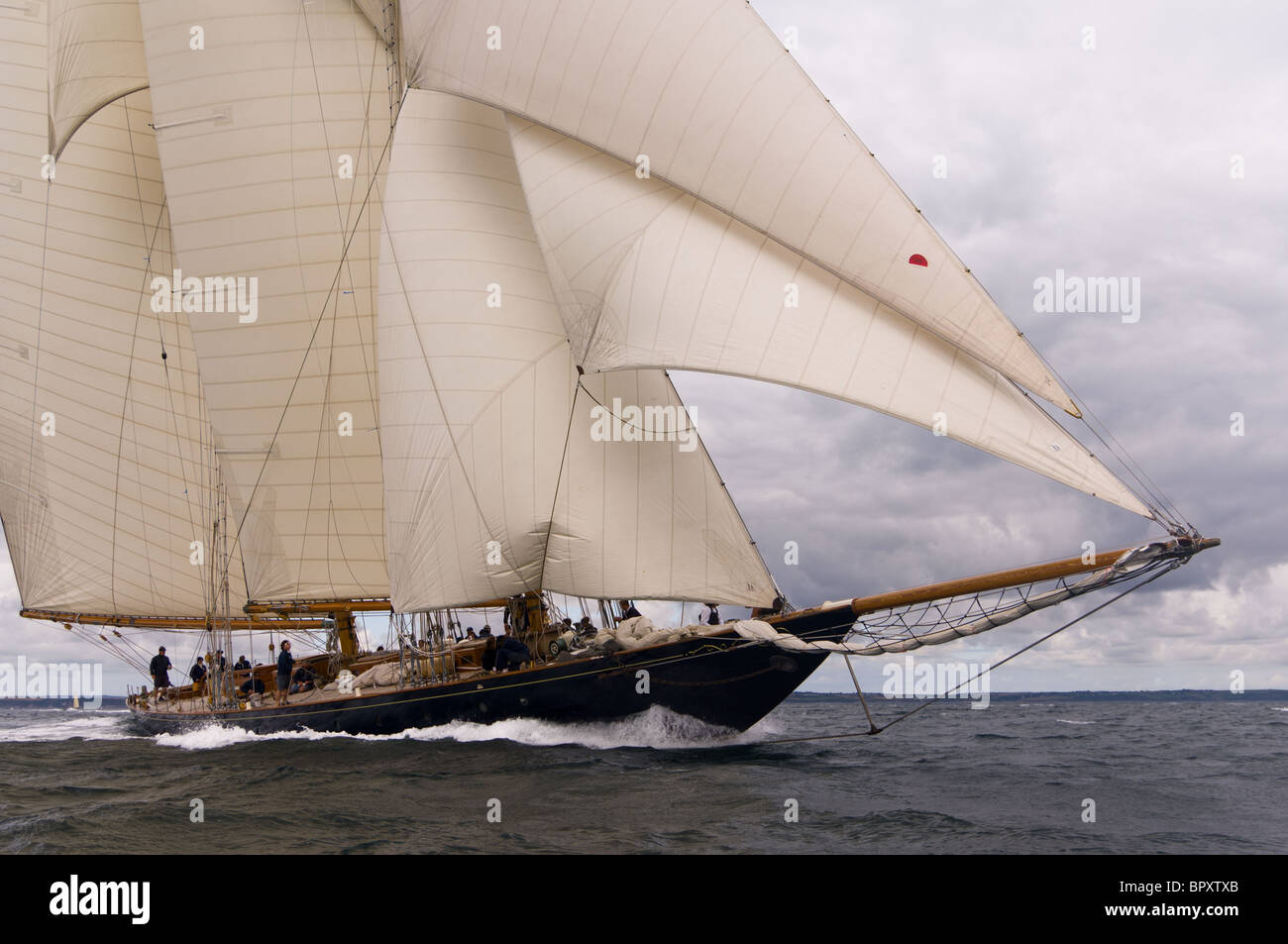 Classic yacht 'Mariette of 1915' Sailing in the English Channel off