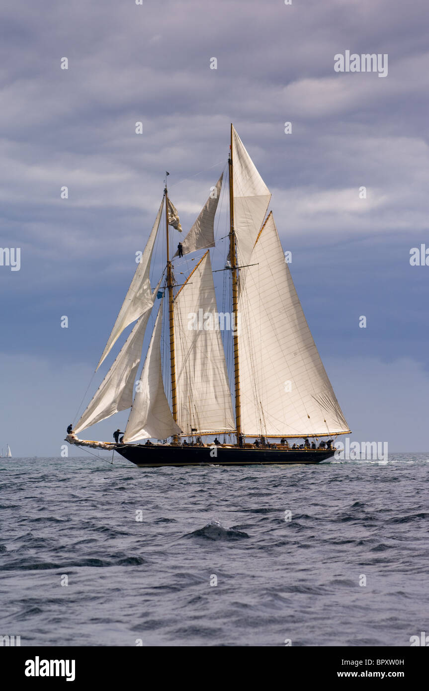 Classic yacht 'Mariette of 1915' Sailing in the English Channel off