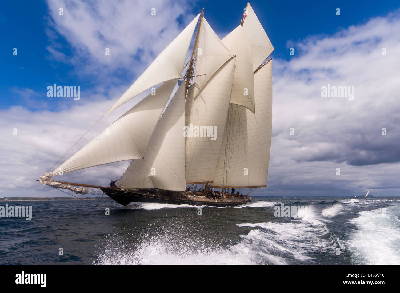 Classic yacht 'Mariette of 1915' Sailing in the English Channel off