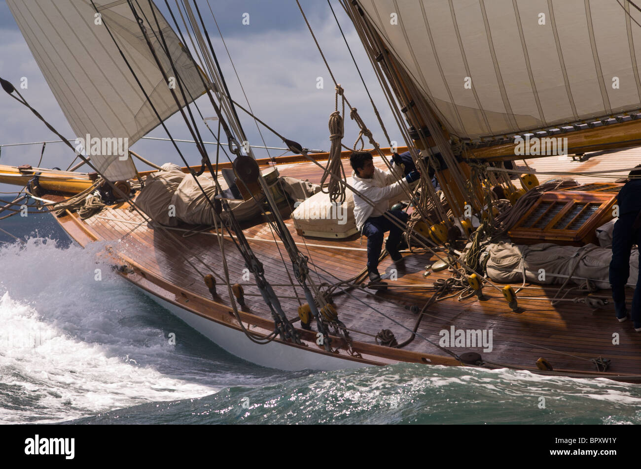 Classic yacht 'Mariquita' Sailing in the English Channel off Falmouth