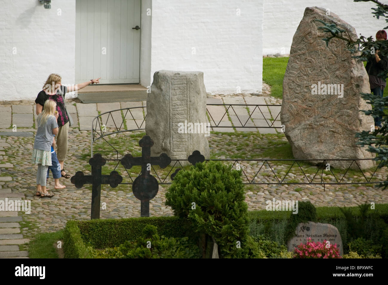 Denmark Jutland Jelling Rune stones Stock Photo - Alamy
