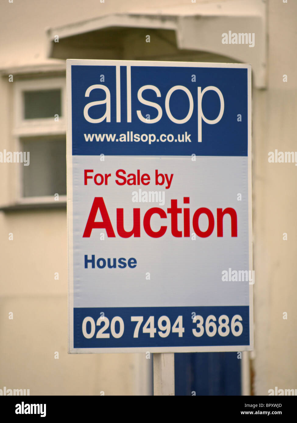 A House being sold by auction New Malden London UK Stock Photo Alamy