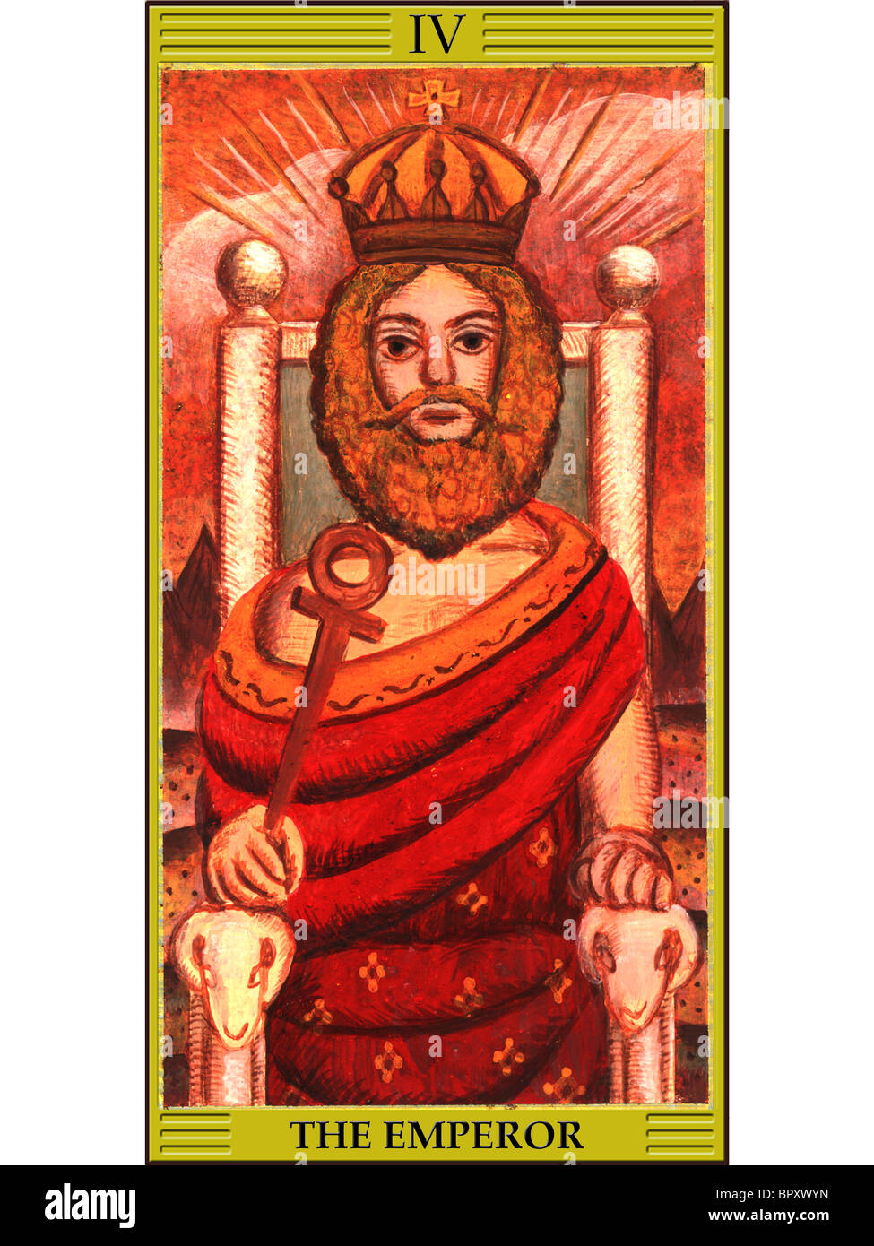 Emperor tarot card Stock Photo Alamy