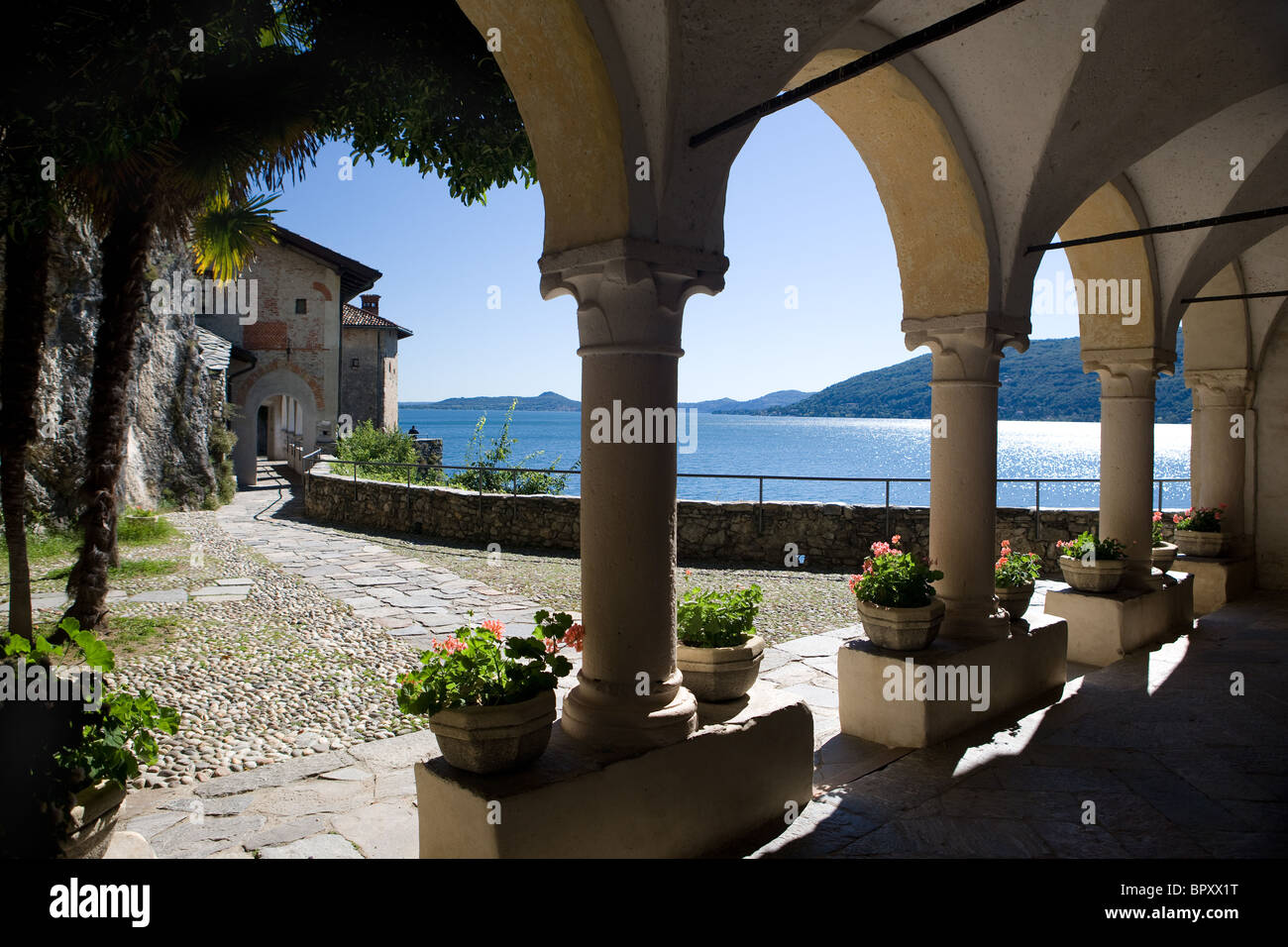 Lake Maggiore, Santa Caterina del Sasso, Lombardia, Italy Stock Photo