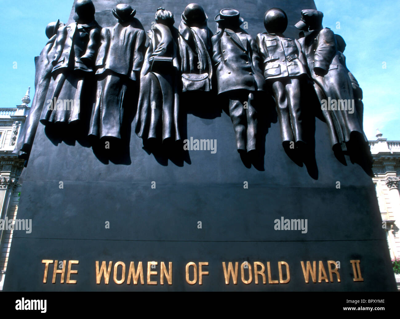 Memorial to the women of World War II, London, UK Stock Photo