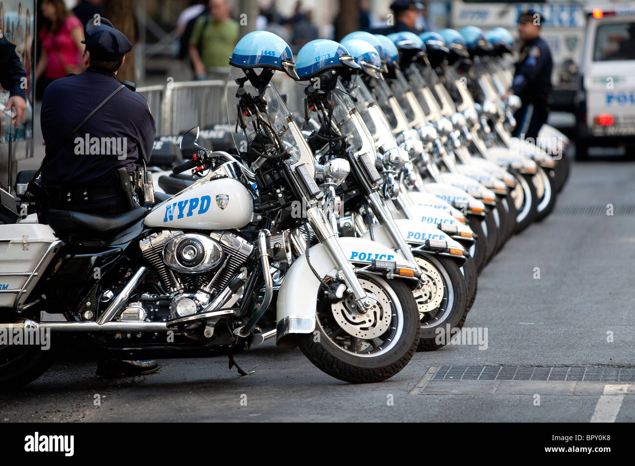 Parked New York CIty Police Motorcycles Stock Photo - Alamy