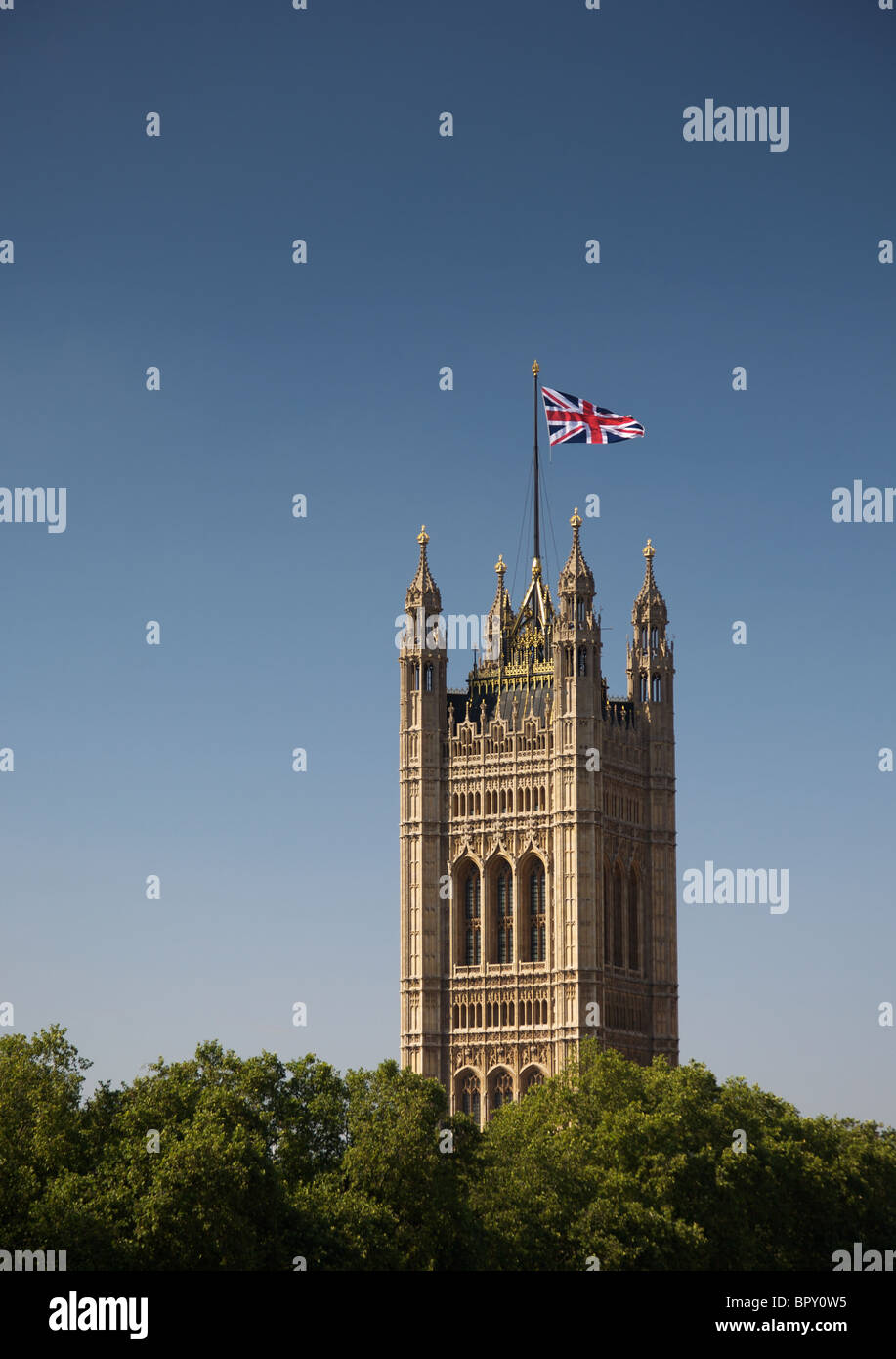Victoria Tower, Houses of Parliament, London Stock Photo