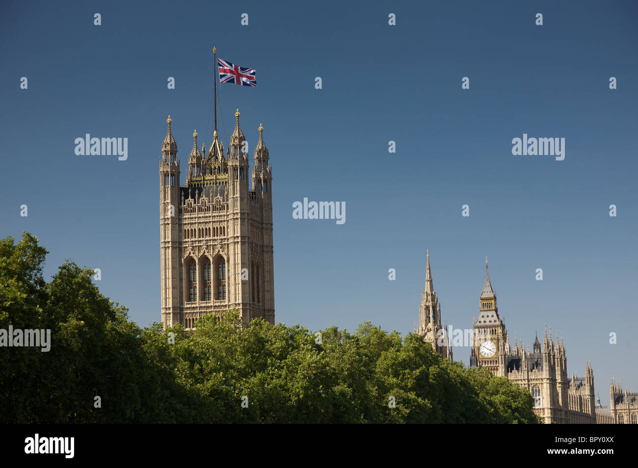 Houses of Parliament skyline, London Stock Photo