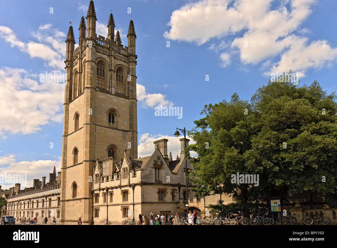 UK Oxford Magdalen College Great Tower Stock Photo