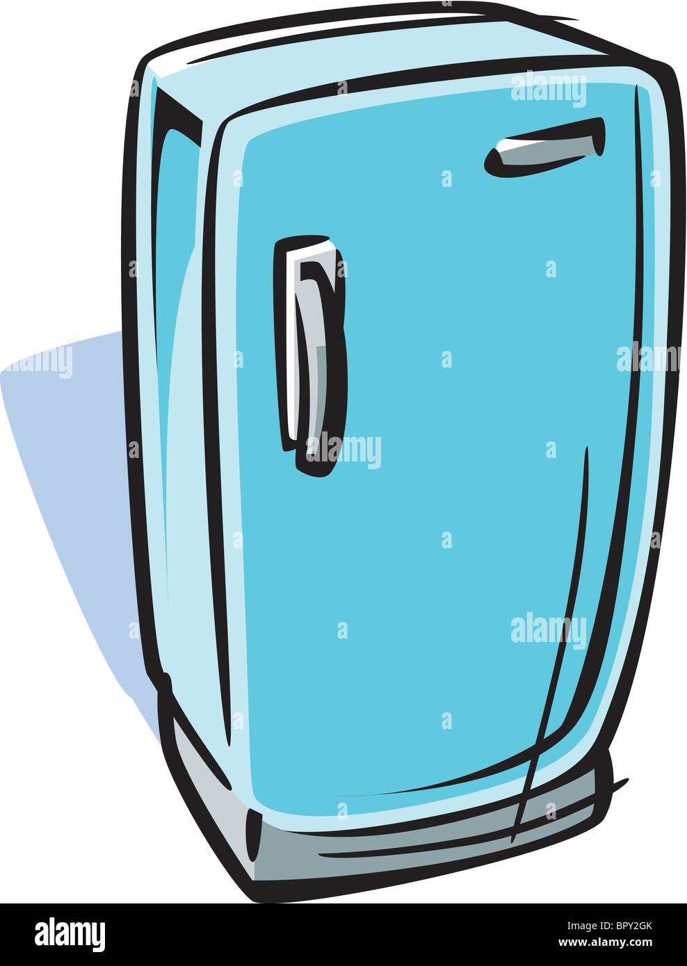 Cartoon drawing of a refrigerator Stock Photo - Alamy