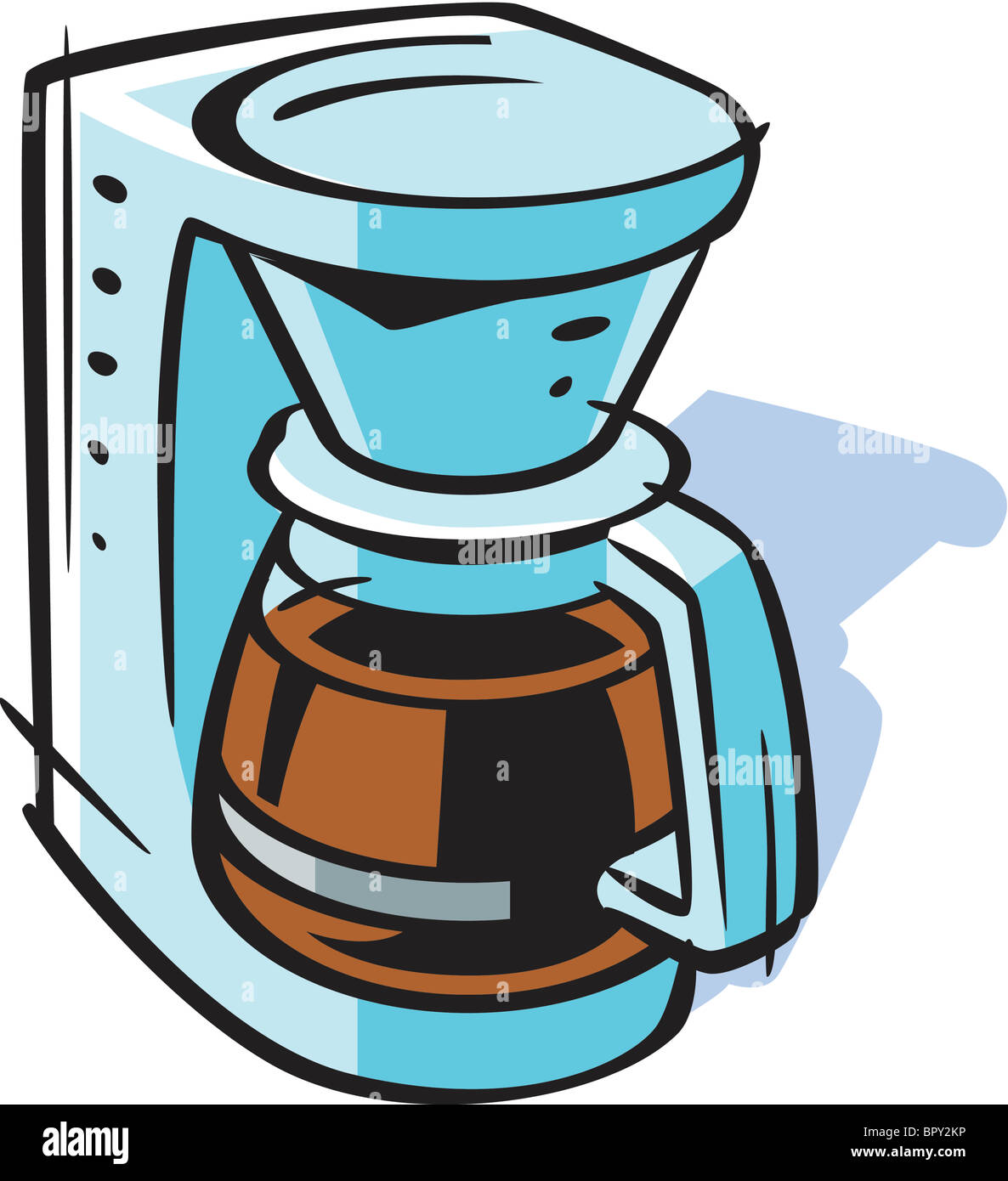 Drawing of a coffee maker Stock Photo - Alamy