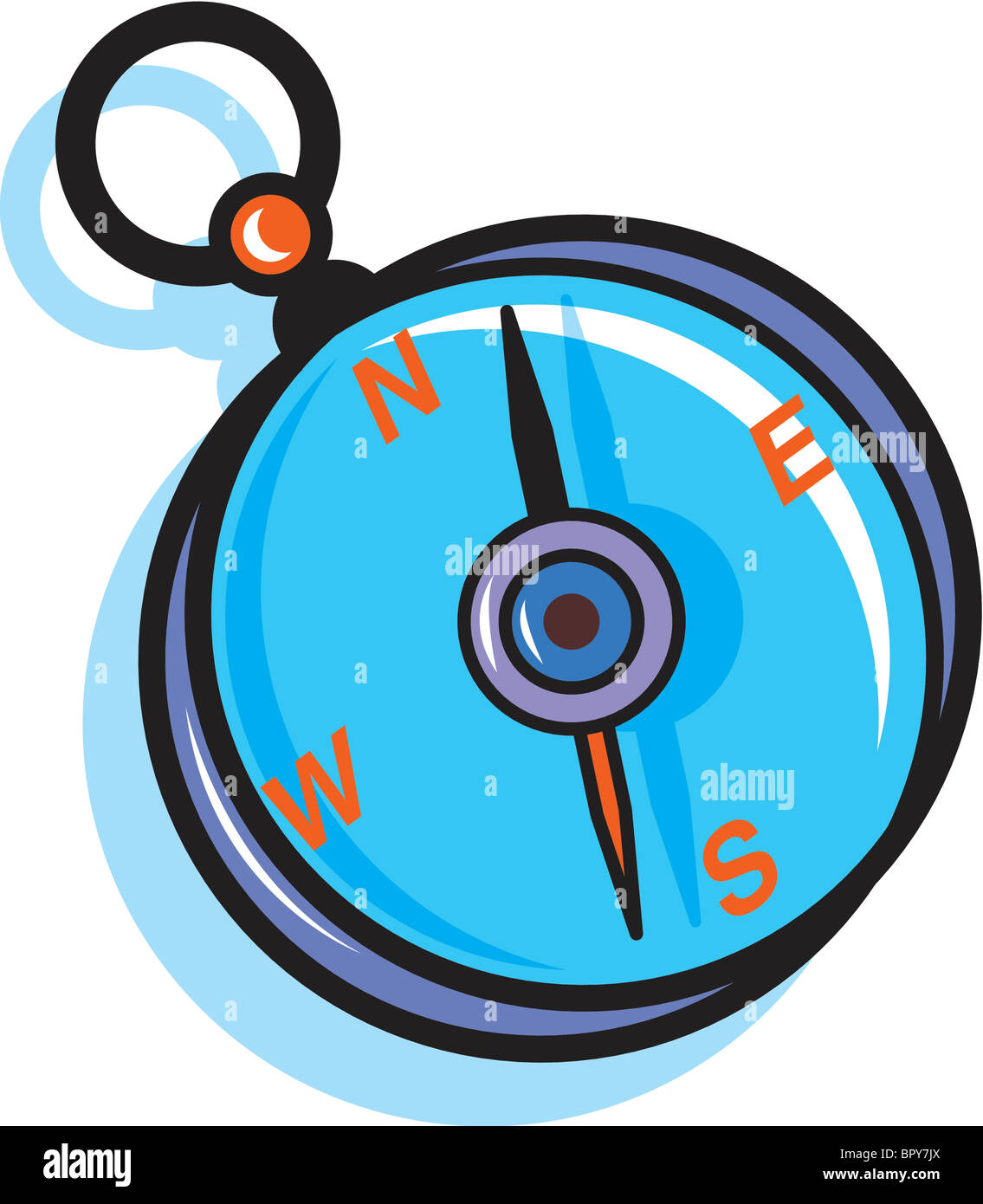 Illustration of a compass Stock Photo - Alamy