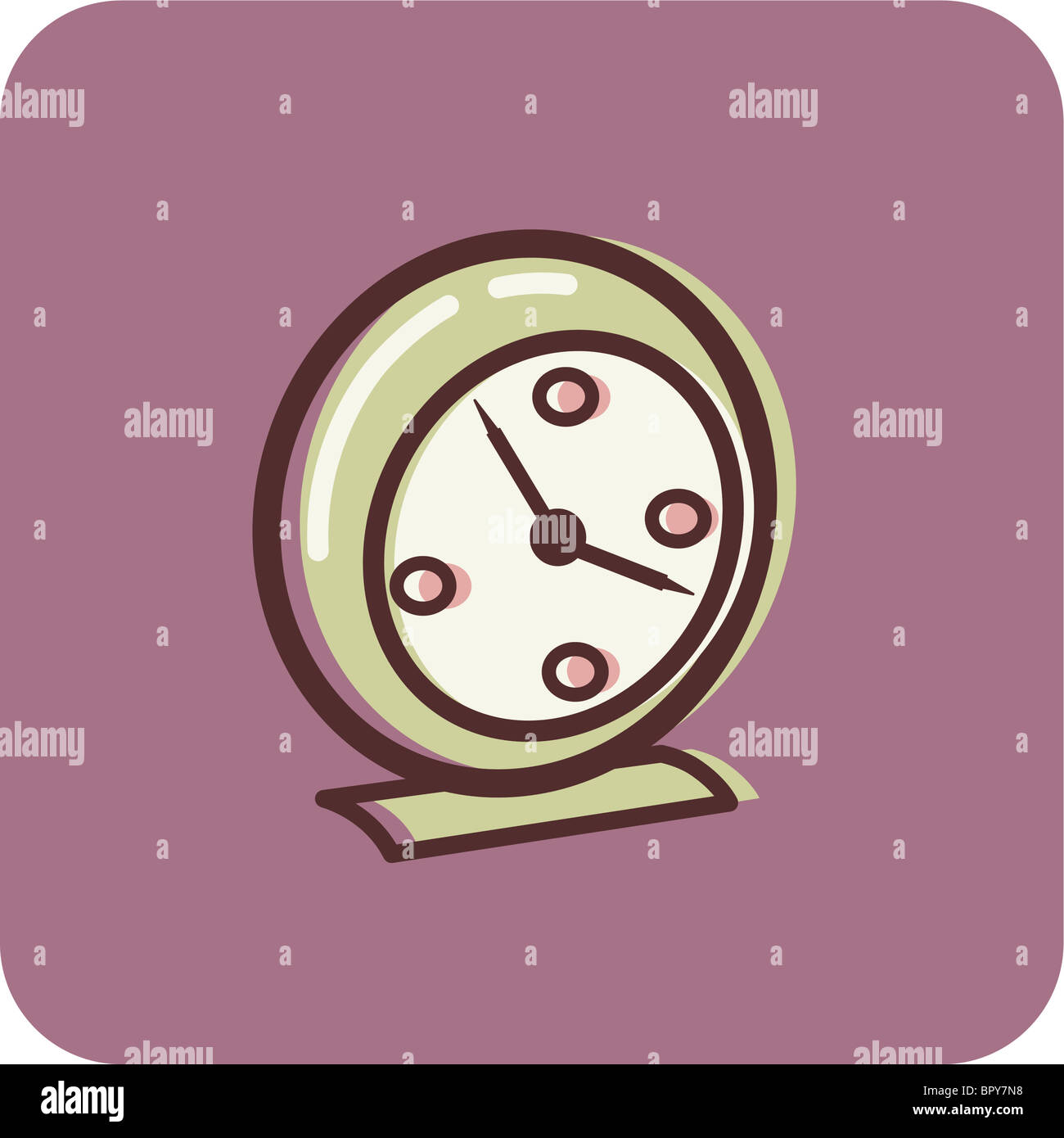 Illustration of an alarm clock Stock Photo Alamy