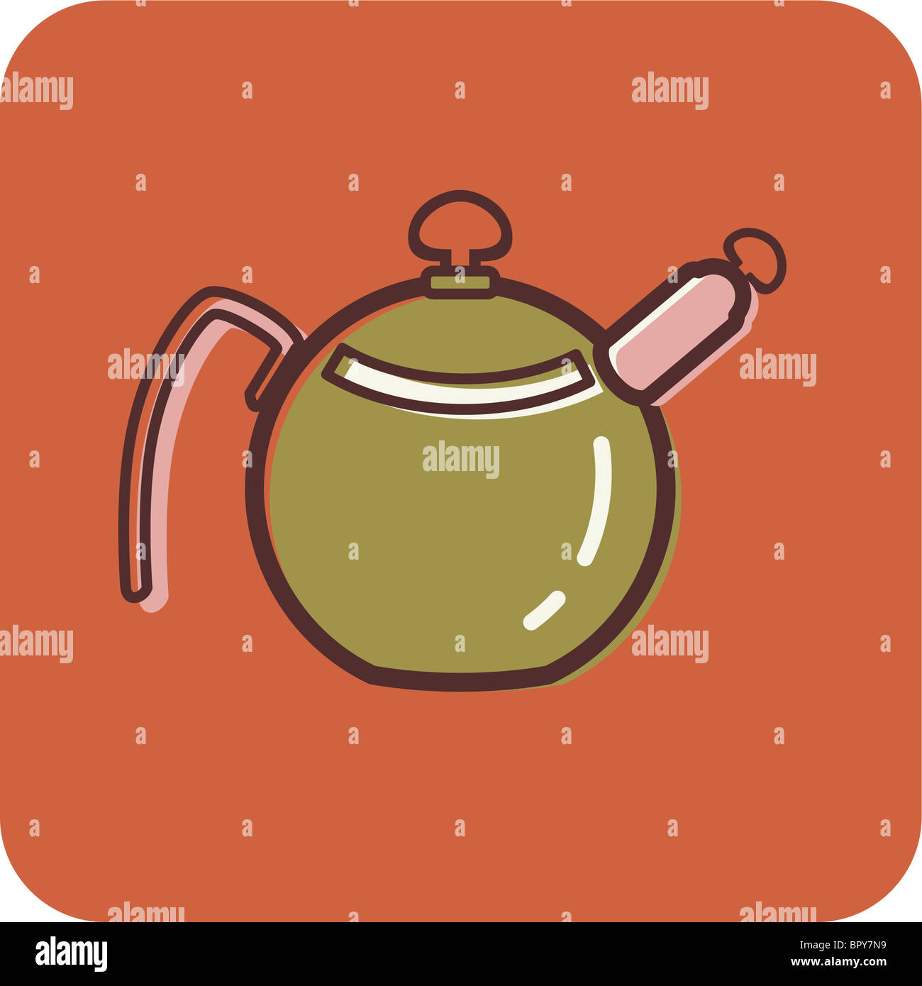 Illustration of a tea kettle Stock Photo Alamy