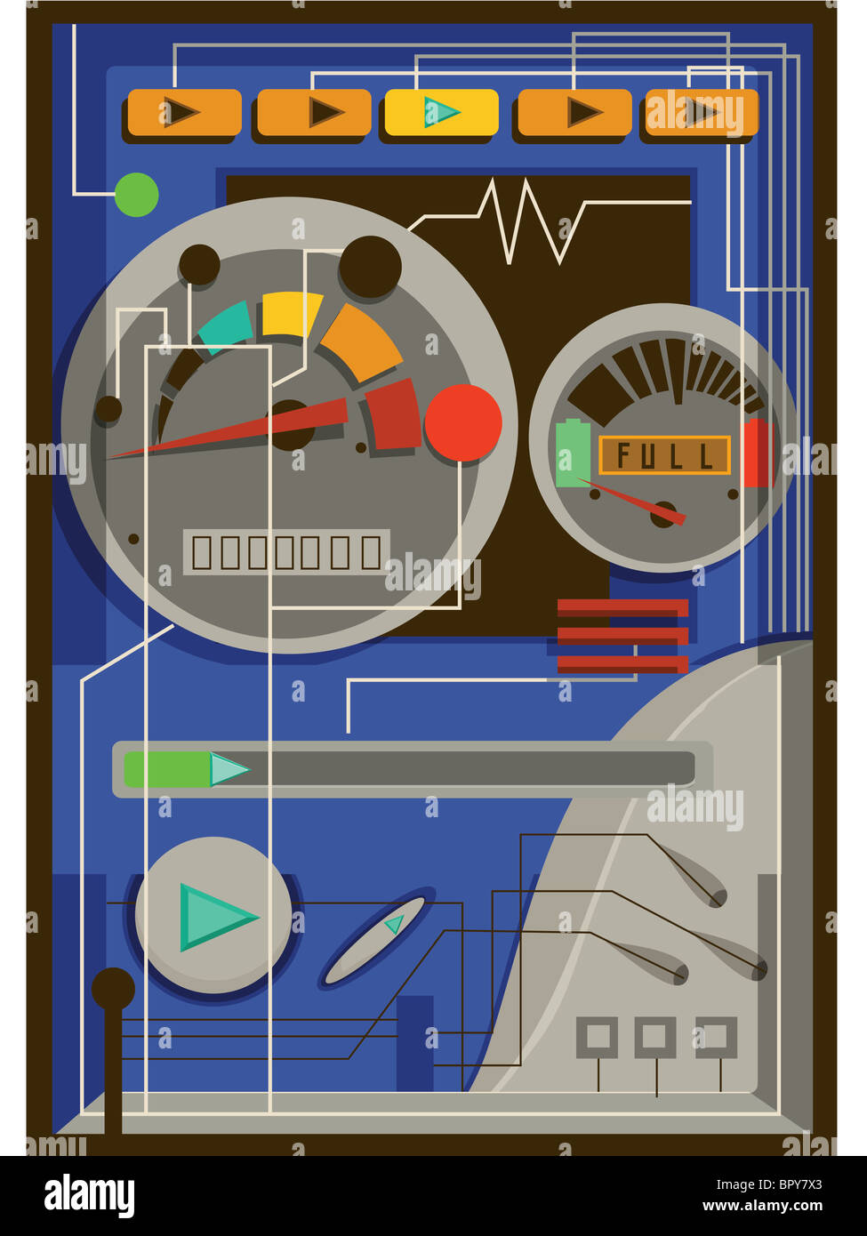 An illustration of a digital speedometer Stock Photo - Alamy