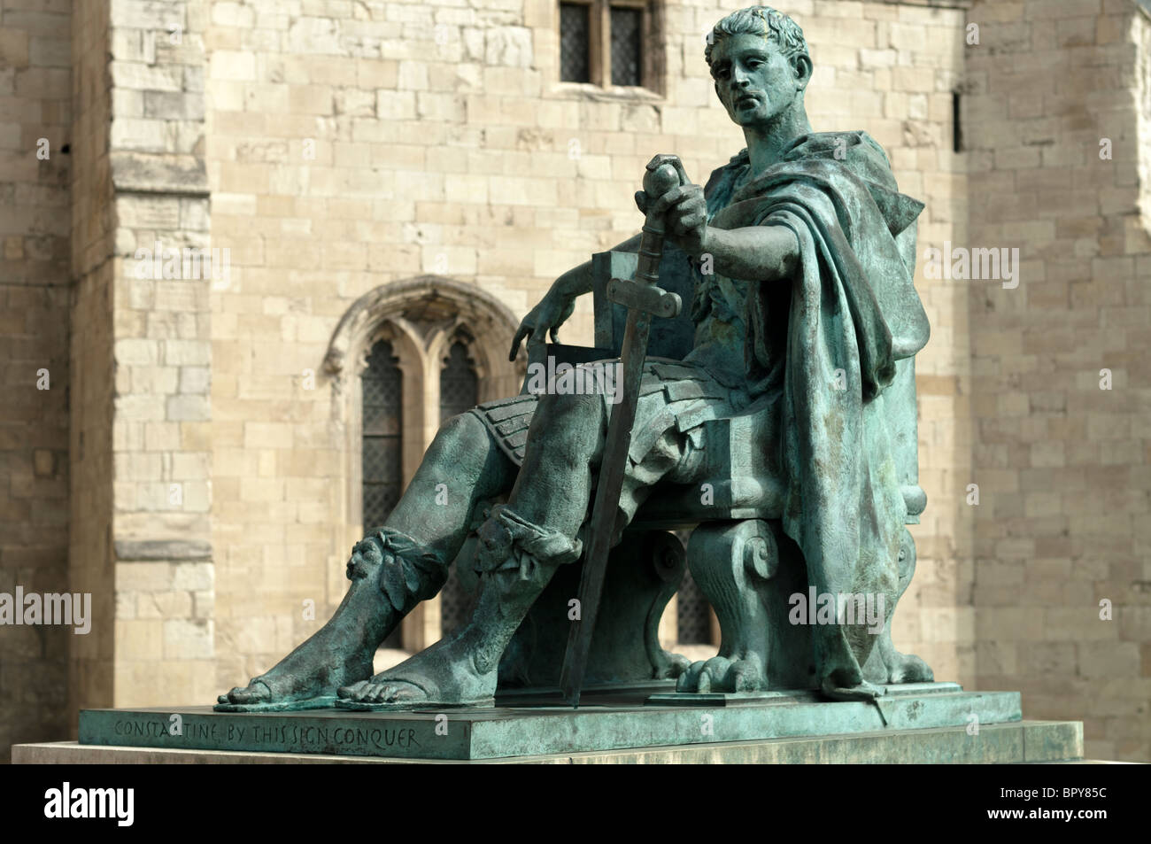 Constantine Statue in York Stock Photo Alamy