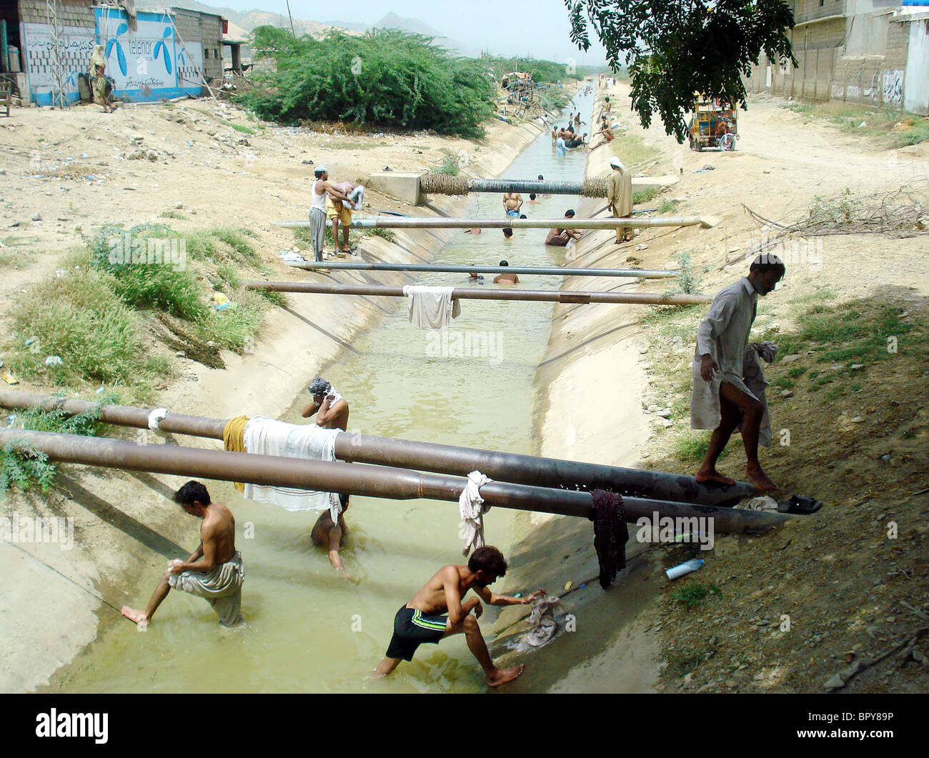 Illegal drinking water connections hub hires stock photography and