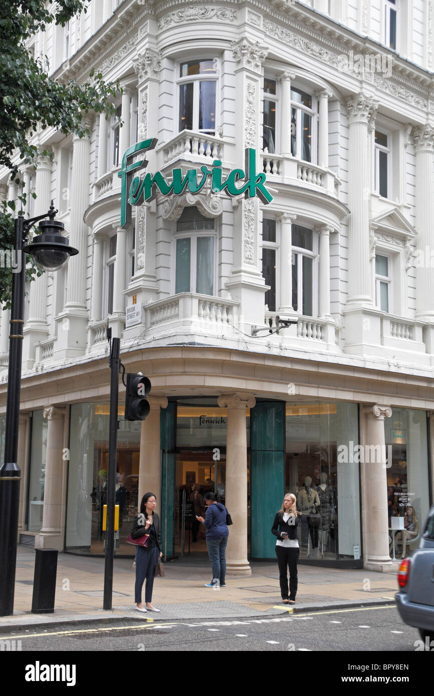 The main entrance to the Fenwick Department store, New Bond Street, Londo, UK. Stock Photo