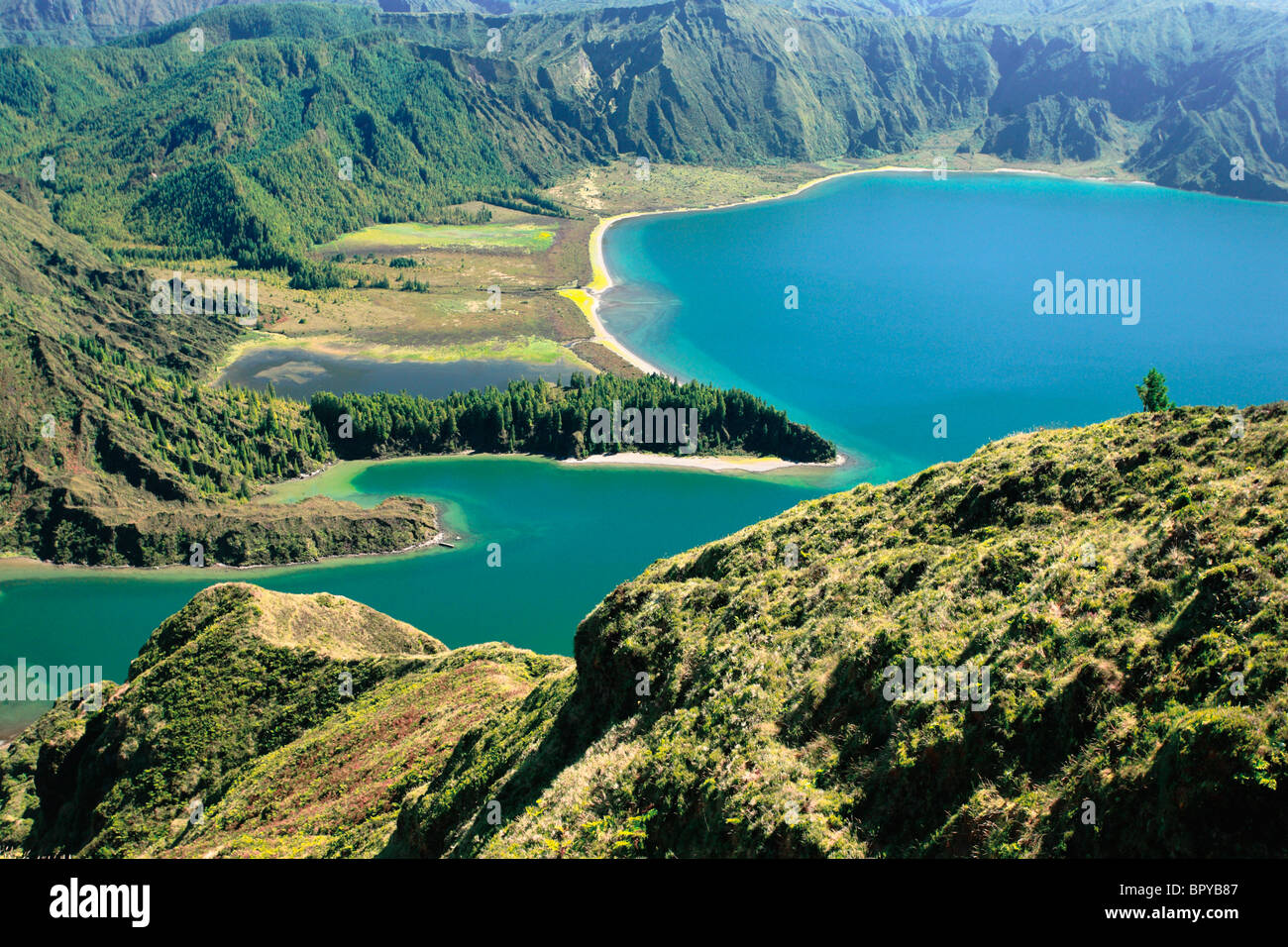Fire Lake Lagoa Do Fogo Sao Miguel Island Azores Islands Portugal