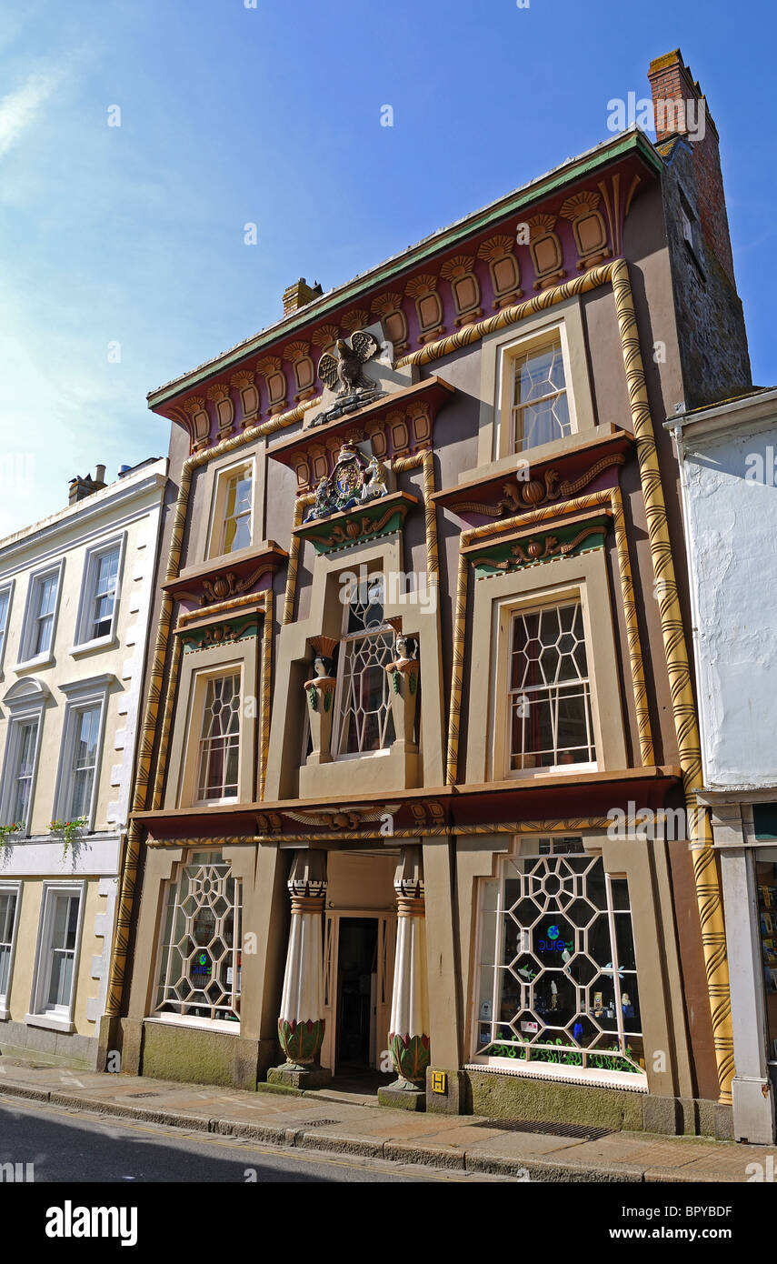 The ' Egyptian House ' in Penzance, Cornwall, UK Stock Photo