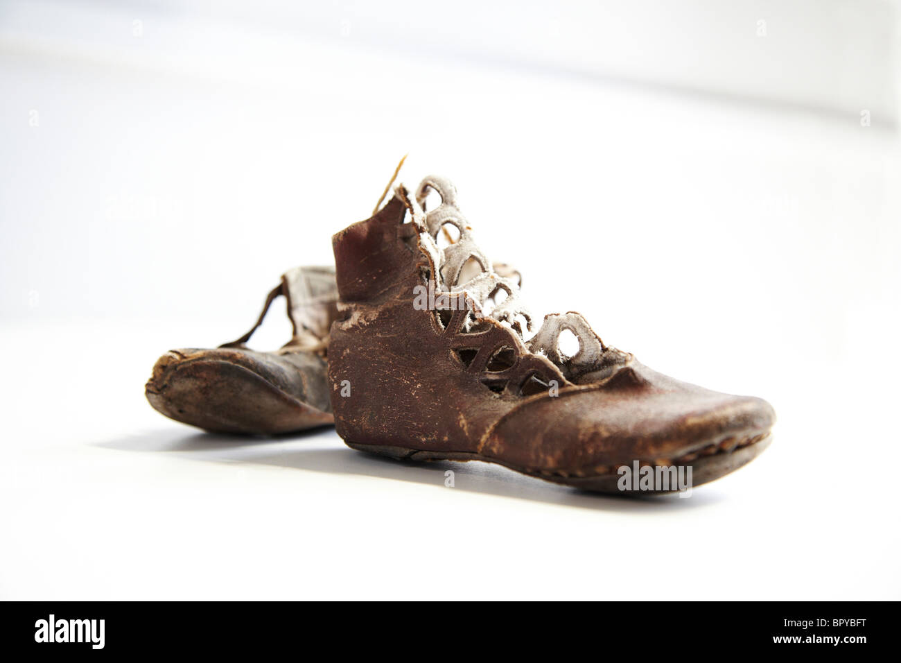 antique old baby shoes Stock Photo - Alamy