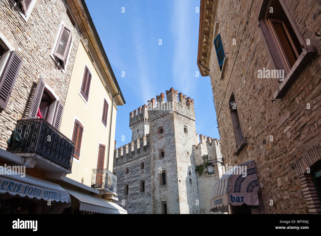 Sirmione, Scaligera Castle, lake Garda, Italy Stock Photo