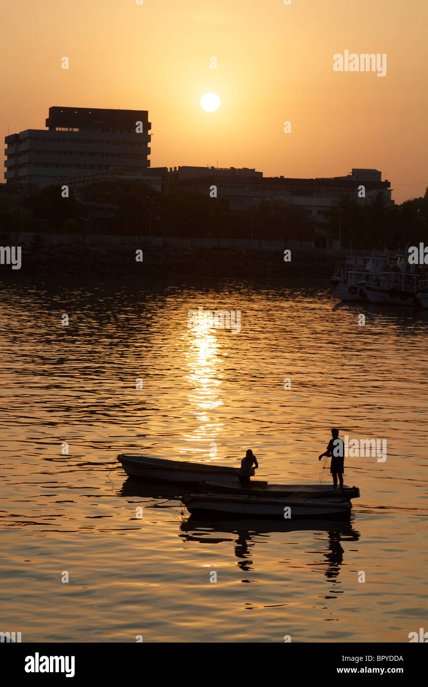 mumbai harbour on sunset Stock Photo