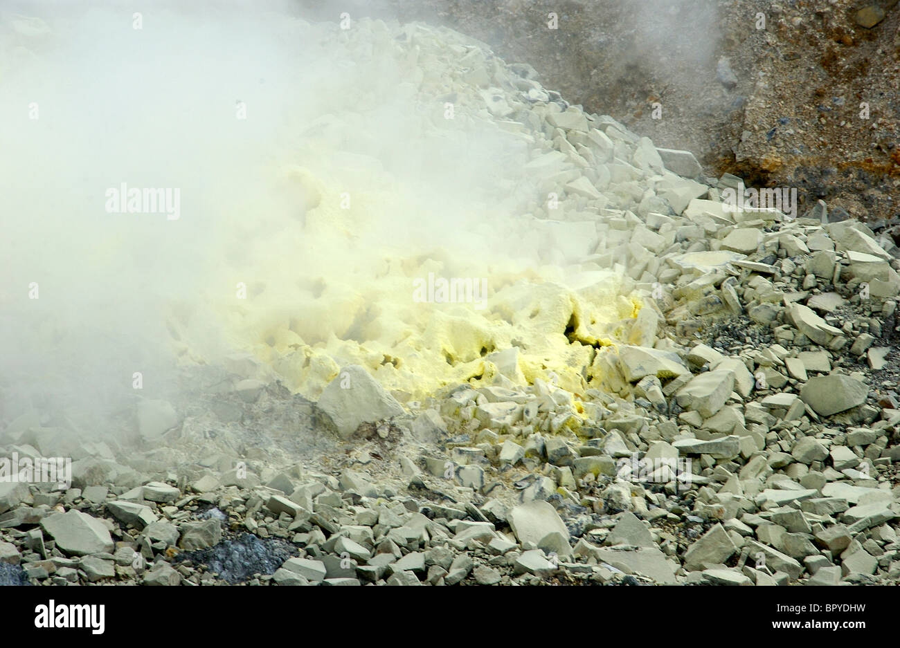 volcanic mount galunggung in west java Indonesia Stock Photo