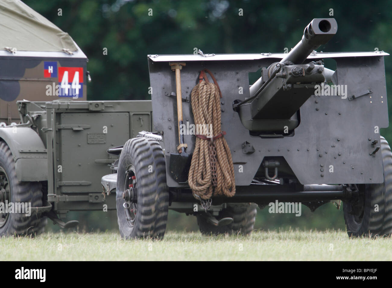 WWII reenactment. Morris Commercial C8 Quad Artillery Tractor Unit