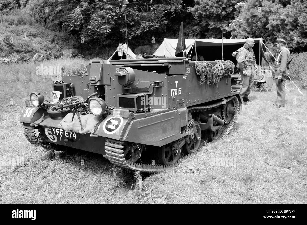 A Bren Gun Carrier unit of the British Army in France 1944 Stock Photo