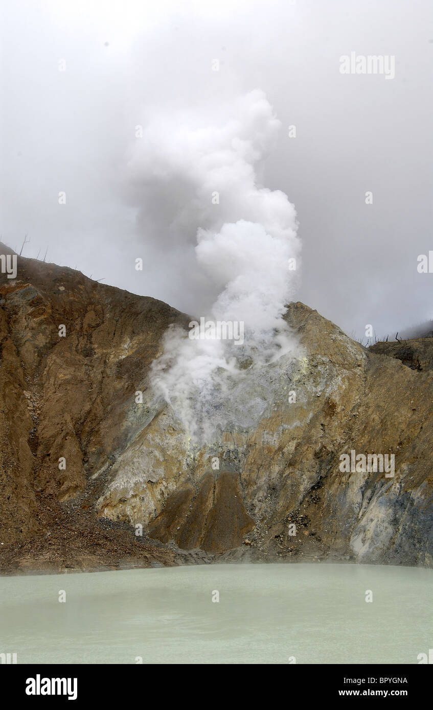 volcanic mount galunggung in west java Indonesia Stock Photo