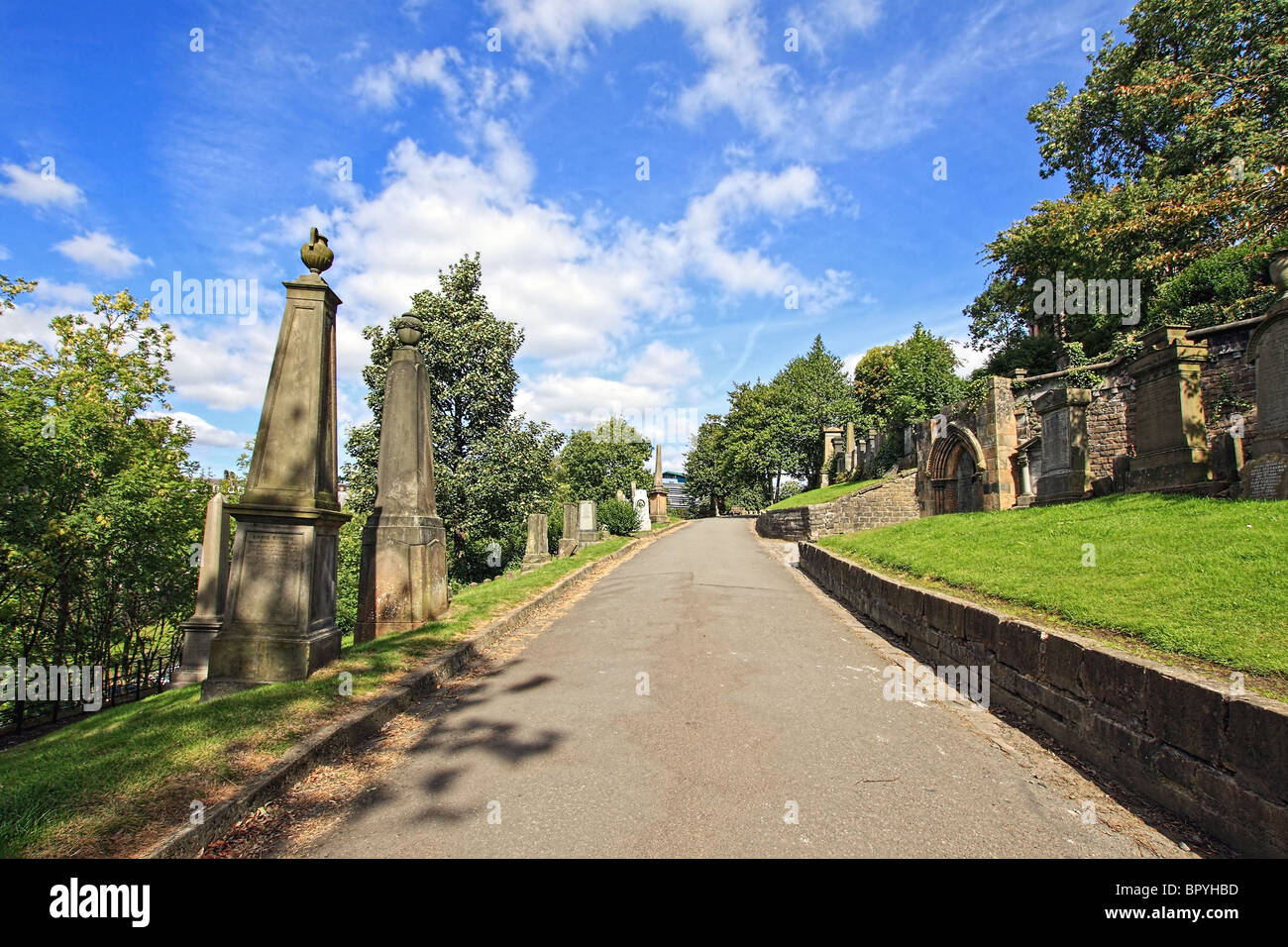 Necropolis Cemetery, Glasgow, Scotland Stock Photo Alamy
