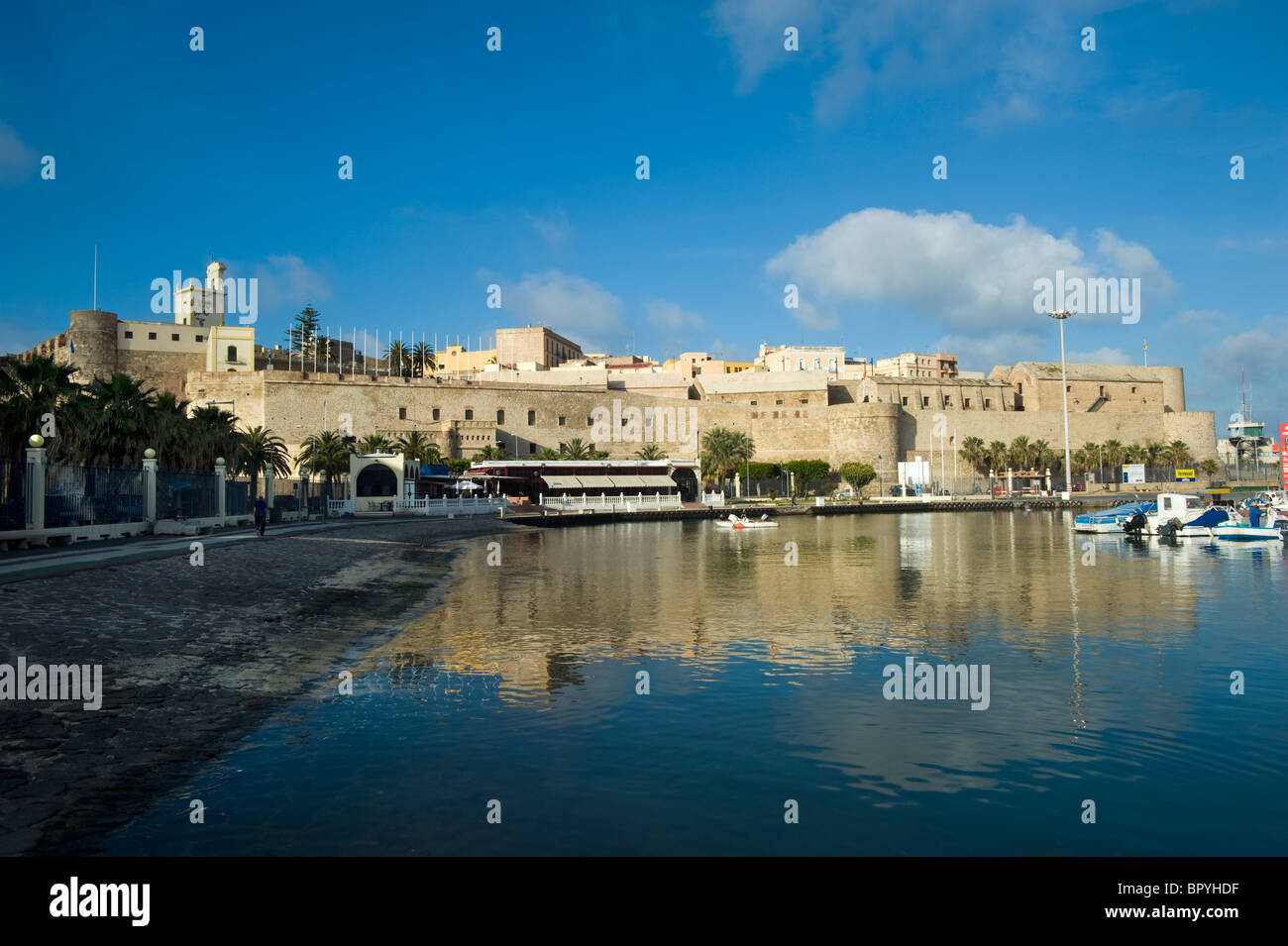 Melilla La Vieja citadel and harbor. Melilla.Spain. Stock Photo
