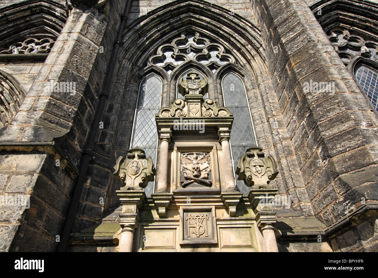 Details on Glasgow Cathedral wall, Glasgow Stock Photo Alamy