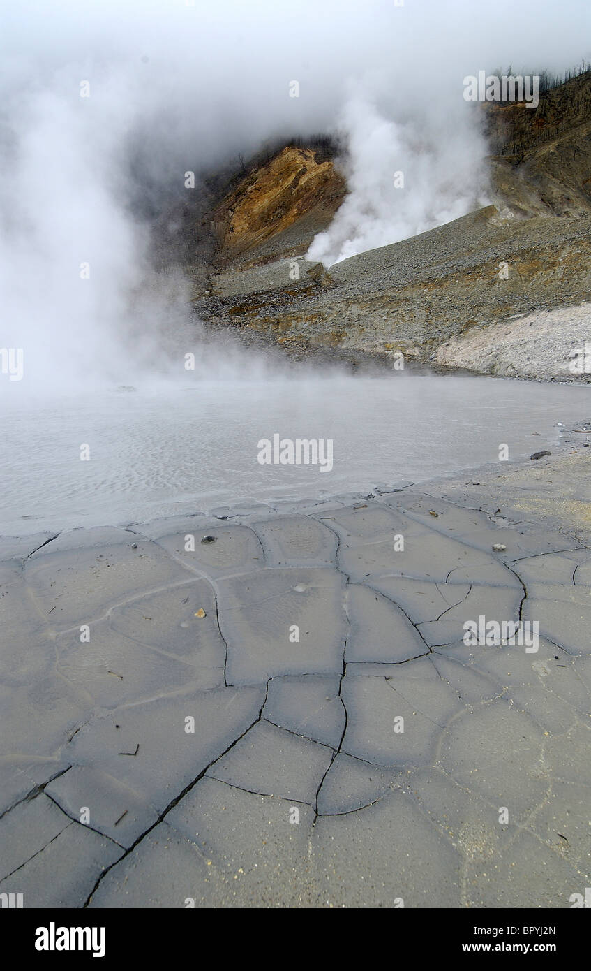 volcanic mount galunggung in west java Indonesia Stock Photo
