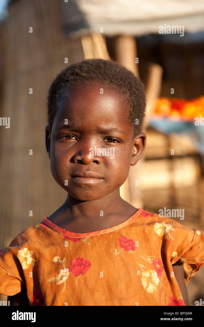 Girl, Cape Maclear, Malawi Stock Photo